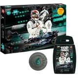 Winning Moves Mercedes Formel 1 Spielepaket: Puzzle + Top Trumps Kartenspiel + Sammler-Münze für Motorsport-Fans