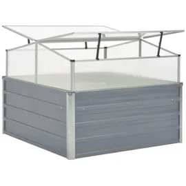 vidaXL Gewächshaus Grau Verzinkter Stahl 100×100×85 cm