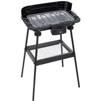 Posten Anker Standgrill elektrisch, Grillfläche 38 cm x 22 cm, 2000 Watt, Elektrogrill Tischgrill mit Thermostat für drinnen und draußen