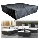 MuCoLa Gartenmöbel-Schutzhülle 240 x 240 x 52 cm Schwarz