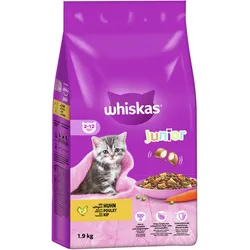 Whiskas Trocken Junior mit Huhn Katzentrockenfutter 1,9 Kilogramm