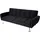 Mendler Sofa HWC-K19, Couch Schlafsofa Gästebett Bettsofa Klappsofa, Nosagfederung Schlaffunktion 203cm - Samt schwarz