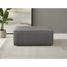 OTTO home Hocker FINNLEY Cord 102 x 42 x 69 cm Grau