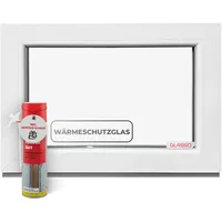 Fenster Festverglasung 80x40 cm 2 fach Verglasung - Alle Größen Kunststofffenster mit 60mm Profil - Kellerfenster BxH: 800x400mm Perfekt für Fenster Gartenhaus, Garagenfenster, Hauskeller