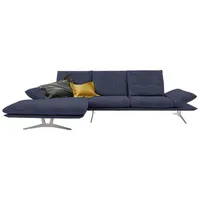 Koinor Ecksofa, Blau, Textil, Uni, 3-Sitzer, Ottomane links, L-Form, 314x159 cm, Goldenes M, Fußauswahl, Stoffauswahl, seitenverkehrt erhältlich, Hocker Rücken echt, individuell planbar, Wohnzimmer, Sofas & Couches, Wohnlandschaften, Ecksofas