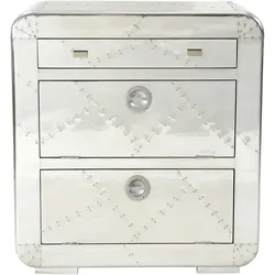 SIT Möbel Schuhschrank | 2 Klappen, 1 Schublade | Mango-Holz und MDF | Beschläge Aluminium silber | B 85 x T 40 x H 90 cm | 01762-21 | Serie AIRMAN
