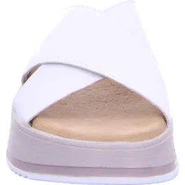 s.Oliver Damen Pantolette mit Kreuzbandage und bequemem Keilabsatz 5-27262-44, Größe:41 EU, Farbe:Weiß - 41