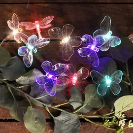 Hi 70332 Solar Lichterkette Schmetterling bunt mit 24 LEDs