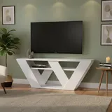 Dmora Pegasus TV-Lowboard 110x30x40 cm Weiß Holz