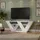 Dmora Pegasus TV-Lowboard 110x30x40 cm Weiß Holz