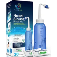 Nasenduschen-Set, 300 ml Flasche + 21 Salzbeutel, Neti-Kännchen, Nasendusche, Nasendusche, Erwachsene, Kinder ab 5 Jahren, Nasendusche zur Nasenreinigung und Nasenspülung (300 ml + 20 sachets)
