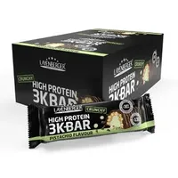 Layenberger Proteinriegel 3K Protein Bar crunchy, 15 Riegel, Pistachio, je 45 g, pro Riegel 14 g Protein
