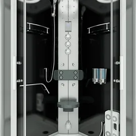 AcquaVapore Duschkabine Dusche D58-53T1-EC 90x90 cm - Schwarz