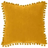 Atmosphera Créateur d'intérieur Dekokissen Pompons 40 x 40 cm Gelb