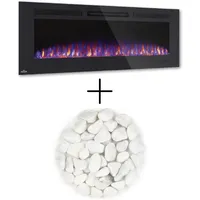 Napoleon Elektrokamin Allure Phantom 60 Wandkamin 152cm mit Kamin Kieselsteine