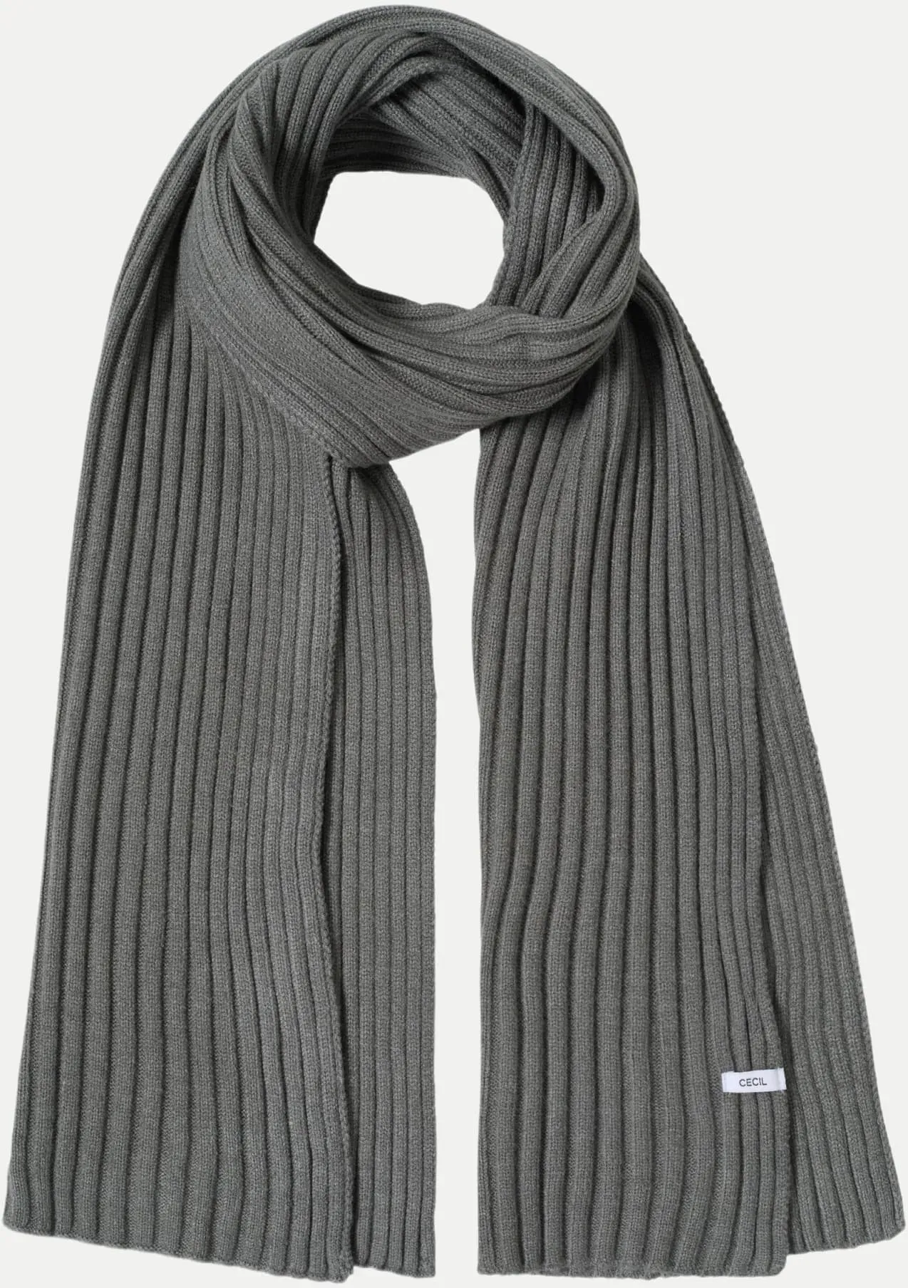 Strickschal Grau