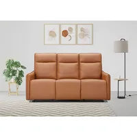 dorel home 3-Sitzer DOREL HOME "Lugo, Kinosofa mit Reclinerfunktion in Kunstleder und Webstoff", braun (cognac), B:180cm H:102cm T:86cm, Sofas, mit manueller Relaxfunktion in 2 Sitzen