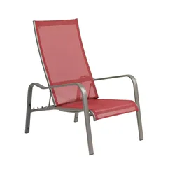Deckchair Barbados - 08 - grau metallic D77 - kieselgrau