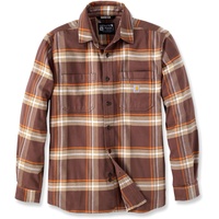 CARHARTT Rugged Flex Flannel, Hemd - Braun/Orange/Beige - XXL