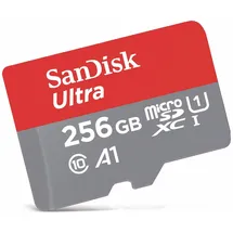 SanDisk microSDXC Ultra 256GB Class 10 100MB/s UHS-I U1 A1 + SD-Adapter
