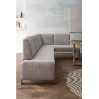 exxpo - sofa fashion Eckbank »Intenso, modern, wahlweise in Leder oder Textil, 244/157 cm (B/T)«, hohe Bodenfreiheit, frei im Raum stellbar, hoher Sitzkomfort braun