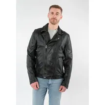 Mauritius Lederjacke MMLario mit Reverskragen, Slim Fit schwarz XXXL (58)