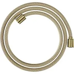 hansgrohe Textilbrauseschlauch 28259950 1600 mm, Mutter 1x konisch, 1x zylindrisch, brushed brass