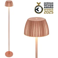 Briloner LED-Akku-Stehlampe Brilo unplugged Riffle, kupferfarben