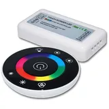 ISOLED Wireless Touch RGB PWM-Controller mit Funk-Fernbedienung Round, 12-24V DC 3x4A