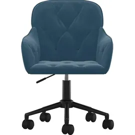 vidaXL Bürostuhl Drehbar Samt Blau