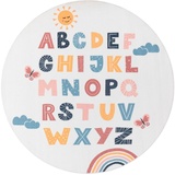 Paco Home Kinderteppich »Eliz 394«, rund, Kurzflor, Spielteppich, Motiv Alphabet & Regenbogen bunt