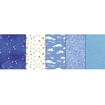 Ursus Transparentpapier Rolle 115g/qm 50x61cm Elemente 5 Motive sortiert VE=25 Stück