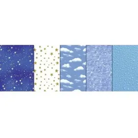 Ursus Transparentpapier Rolle 115g/qm 50x61cm Elemente 5 Motive sortiert VE=25 Stück