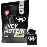 1kg Mammut Whey Protein Eiweißshake - Set inkl. Protein Shaker, Riegel, Powderbank oder Tasse (Vanilla Ice Cream, Gratis Mammut Powderbank)