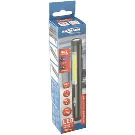 Ansmann Stiftleuchte Penlight 4in1R – wiederaufladbare LED-Stiftlampe mit UV-Licht und Laserpointer