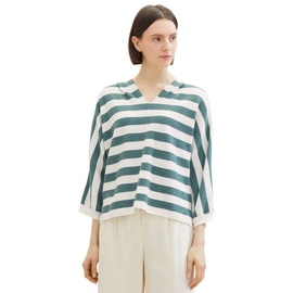 TOM TAILOR Kapuzenpullover, Gr. XL, green melange knit stripe, , 50535455-XL