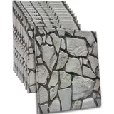 szdianhai3d Wandpaneele Steinoptik Selbstklebend,3D Wandpaneele Selbstklebend,10 Stück 30x30cm wandverkleidung steinoptik PVC Wandaufkleber für Wohnzimmer,Schlafzimmer,Küche,Wandverkleidung.