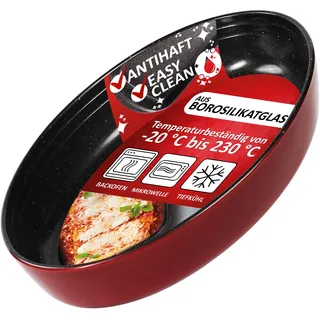 STONELINE Auflaufform oval, 34x24 cm in Rot | Gr.: onesize