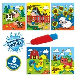 SES Creative Malbuch Malen mit Wasser Bauernhof 00132 mit Wasserstift