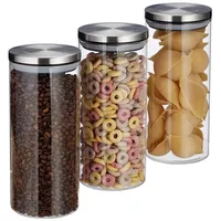 Relaxdays Vorratsglas 1,3 l 3 St.