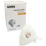Uvex silv-Air classic 3210, FFP2 mit Ventil, Mundschutz, Staubmaske, Verpackungseinheit:15 Stück