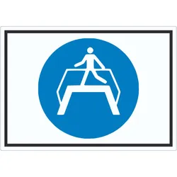 Übergang benutzen Symbol Aufkleber A5 (148x210mm)