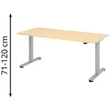 Hammerbacher Schreibtisch XMST 19 Ahorn / Silber