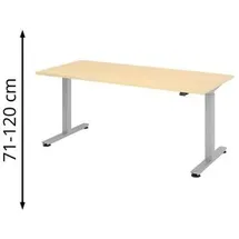 Hammerbacher Schreibtisch XMST 19 Ahorn / Silber