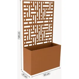 casa.pro Bernalda 83 x 31 x 146 cm Braun