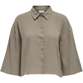Jdy Hemdbluse JDYTHEIS LIFE 3/4 CROP SHIRT WVN NOOS Grau XS