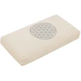Yogistar Yogakissen - Klein - Blume des Lebens - Mit Kapok-Füllung Weiß