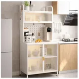 Hti-Living Küchenbuffet mit Stauraum und Arbeitsfläche 60 x 42 x 153 cm Weiß