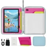 BUFO 10.1 Zoll 14GB RAM+64GB ROM 1280x800 HD-Display, 5000mAh Akku Kinder Tablet (64 GB) blau|rosa