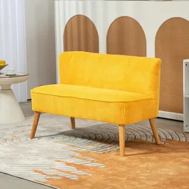 Homcom Sofa Holz, Stoff, Schaumstoff